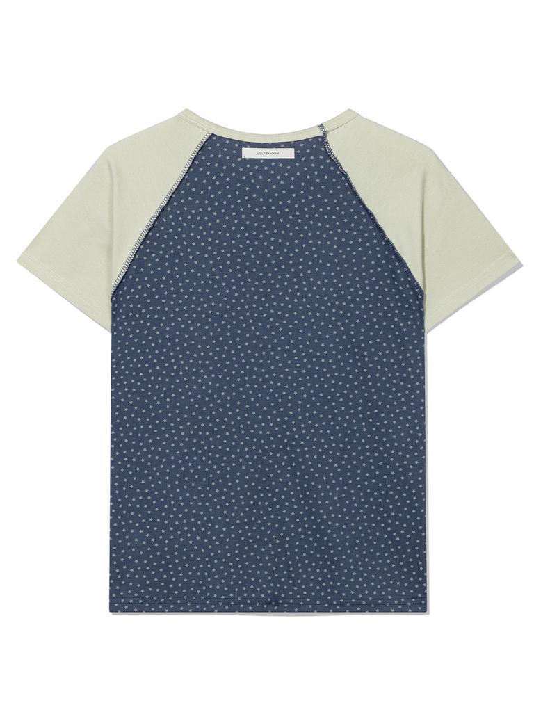 Eogeulliswedou Star Contrast Leggren T-Shirt (Navy)