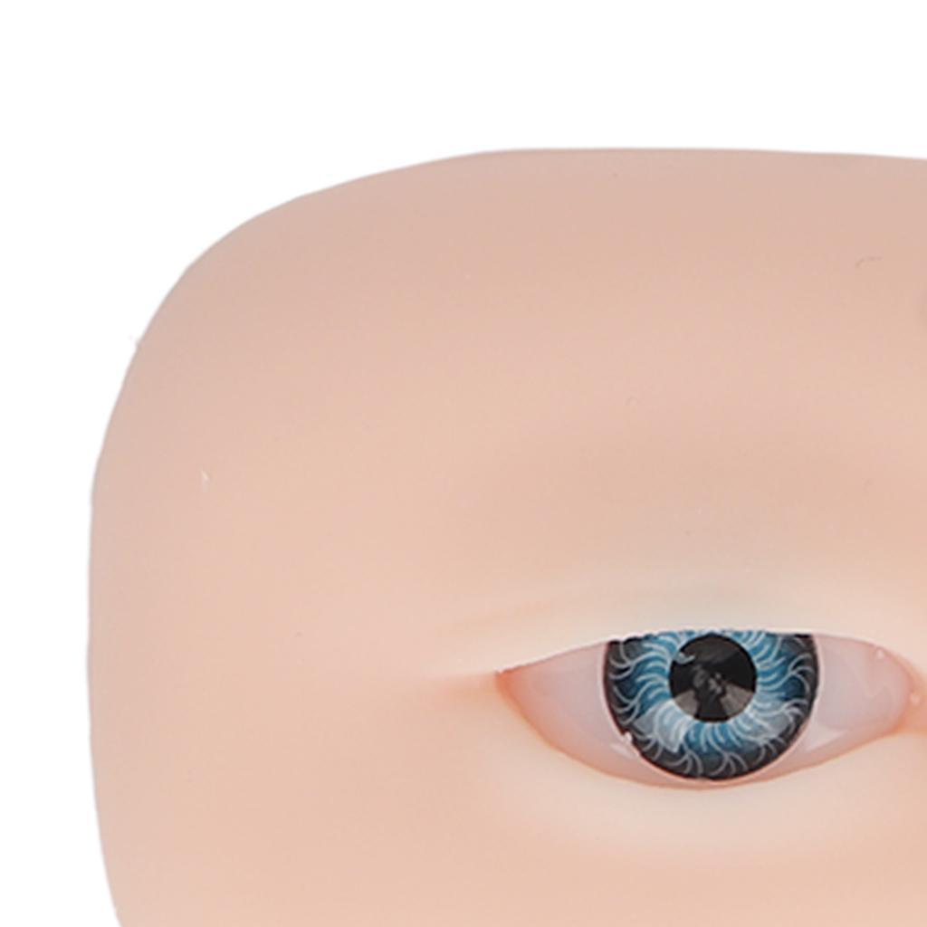 1 Pair Soft Silicone Eye Model Flexible 5D for Practicing Piercing Suture Makeup Tching Instructions
