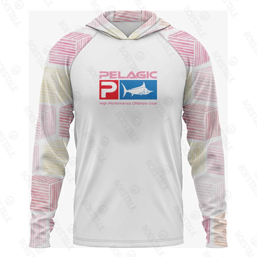 Pelagic men's and women's long-sleeved breathable sunscreen hooded fishing suit sea fishing boat fishing Luya fishing suit customization