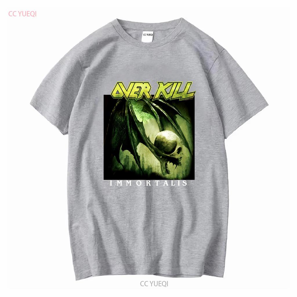 Overkill Immortalis T Shirt Black S 234XL vintage Washed graphic fashion homme Soft Unisex streetwear Stretched Stylish