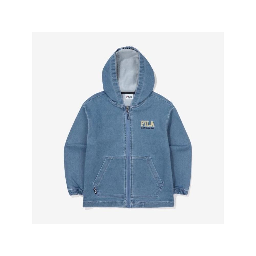 

[fila Kids] Denim Hoodie Zip Up Fk2ftf1106x Dem q0zFk2ftf1106xDem DENIM/110
