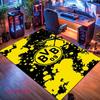 Borussia Dortmund Logo Teppich für Wohnzimmer Schlafzimmer Zuhause Sofadekoration, rutschfeste Bodenmatte für Kinder