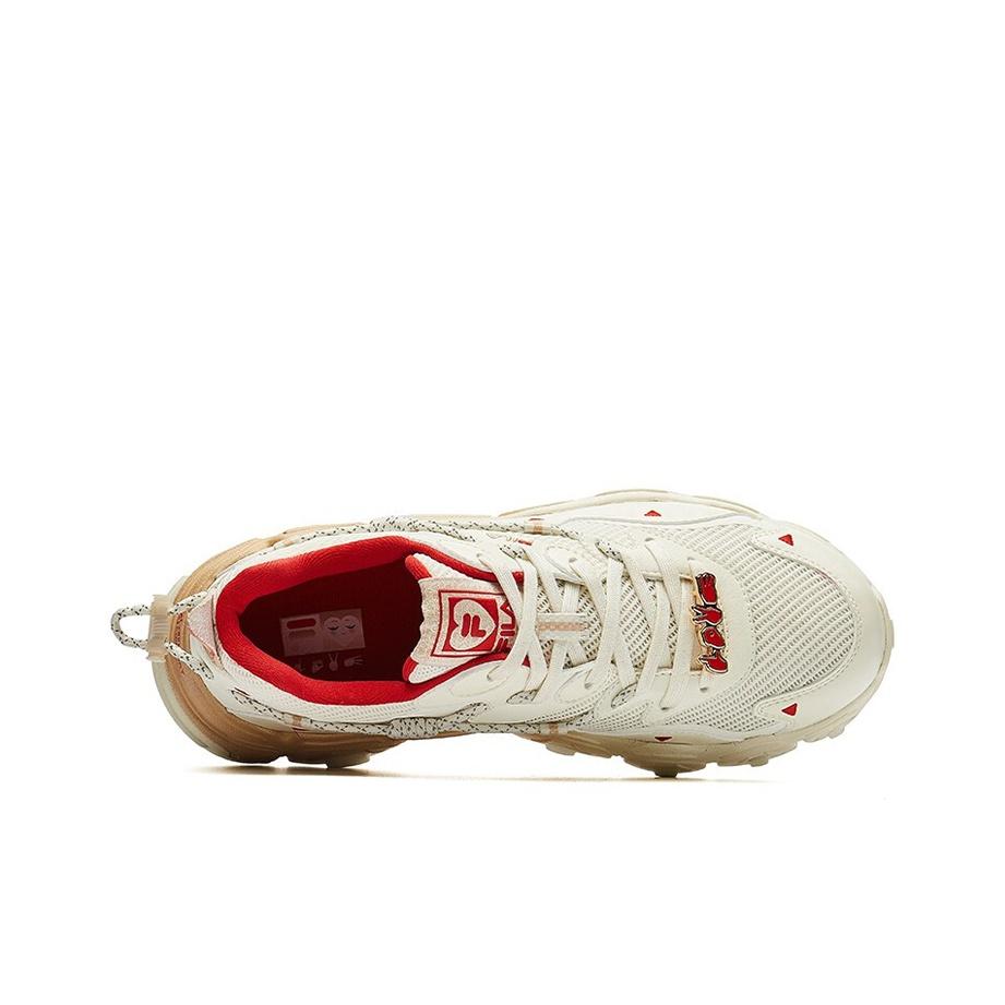 Fila Cat Paw 2.0 520 Fabric Synthetic Leather Low-Top Dad Shoes Men sneaker White F12M124166FSW