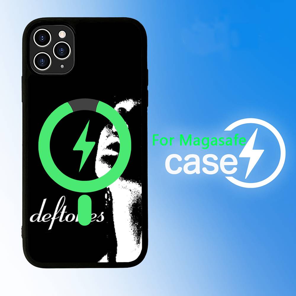 Band D-Deftones Black For Magsafe Magnetic Phone Case For iPhone 16 15 17 Pro Max 11 12 13 14 Plus Cover