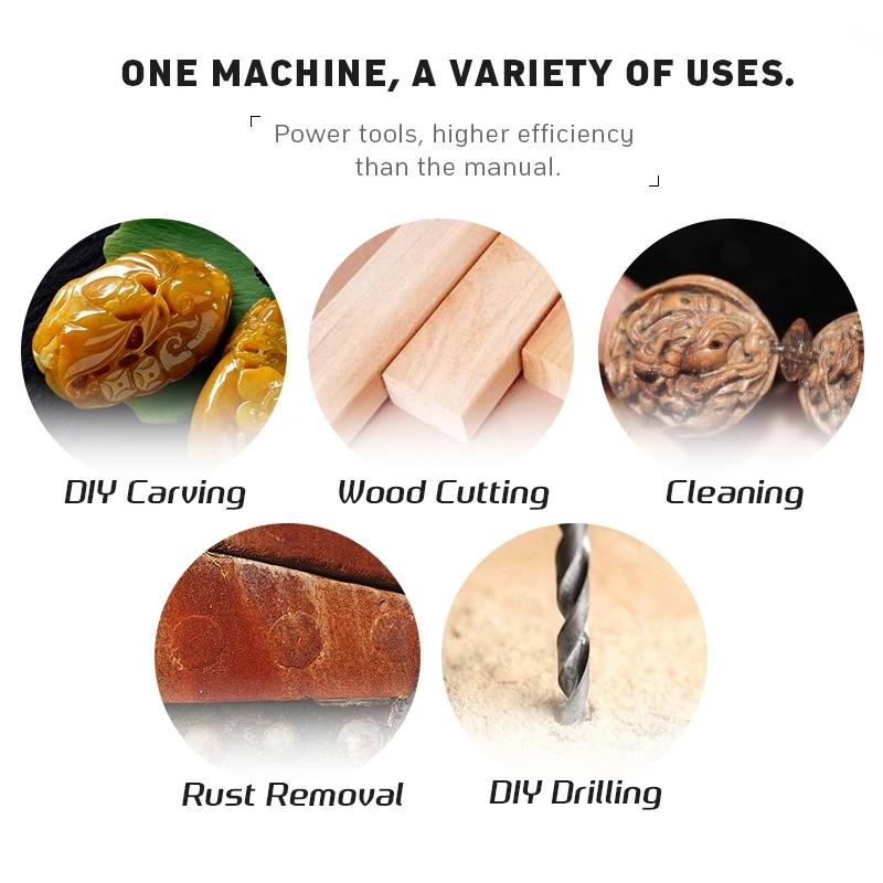 480W Electric Grinder Engraver Grinding Machine Polisher Drill Mini Electric Drill Metalworking Woodworking Rotary Tool Set