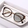 Europäische und Amerikanische Katzenauge Metallrahmen Photochrome Myopiebrillen Modische Anti-Blaulicht Photochrome Myopiebrillen