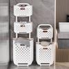 Foldable Dirty Clothes Basket Movable Storage Baskets Laundry Basket Clothes Storage Rack Storage Basket Bathroom Organizer