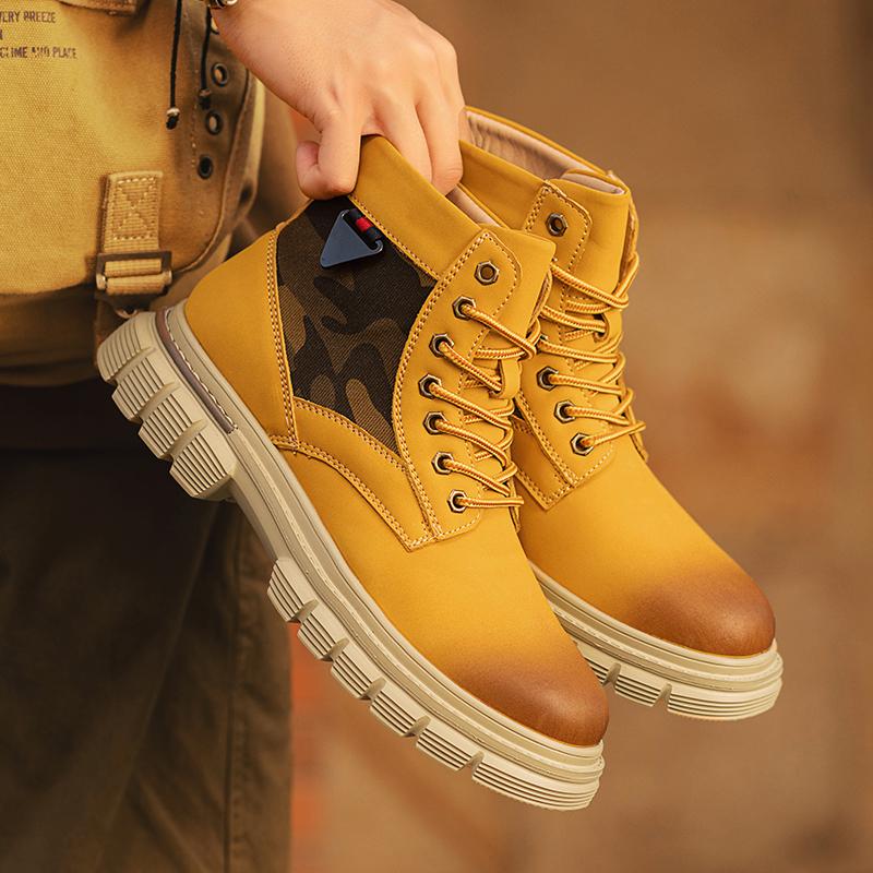 New  Handmade Leather Boots Men Casual Shoes botas Design Sneakers Man Comfortable Leather Shoes Men Ankle Boots Outdoor