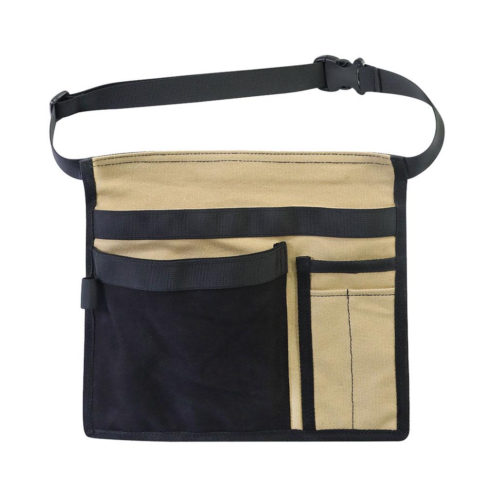 

Сумка-фартук для инструментов с 5 карманами, портативная и водонепроницаемая сумка на пояс с 5 карманами, сумка для инструментов черного цвета + хаки