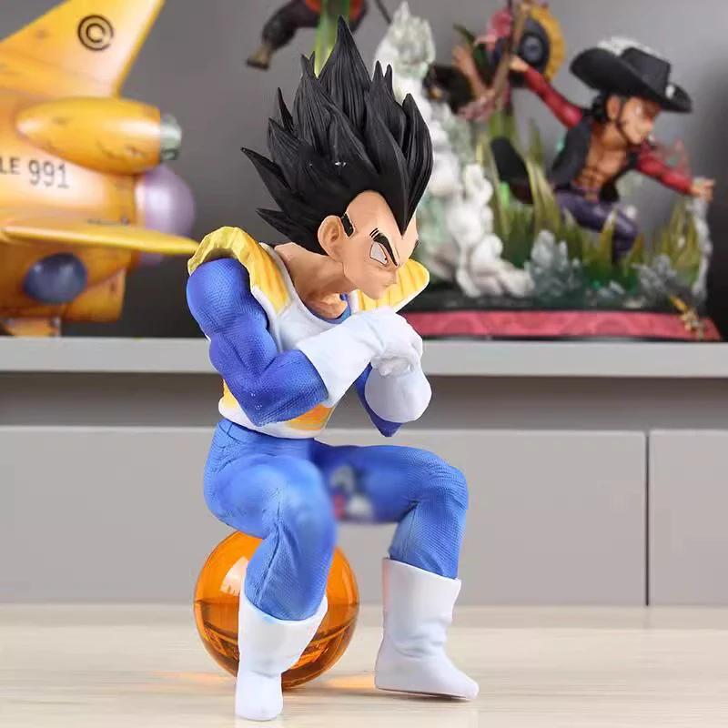 Dragon Ball Anime Vegeta Son Goku Figurine Sitting Action Figures Pvc Model Statue Collection Decoration Desktop Toys Gifts