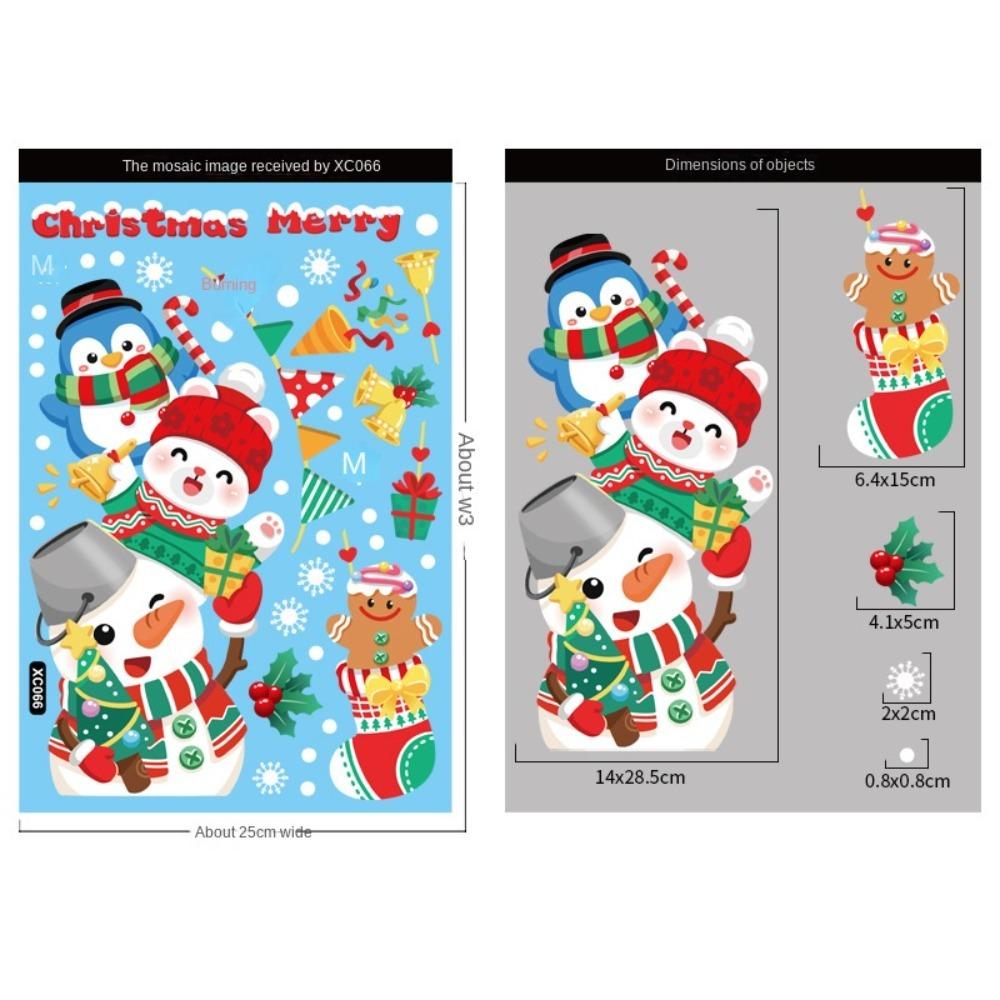 2024 Christmas Sticker New Year Art Decal Home Decor Window Stickers  Party