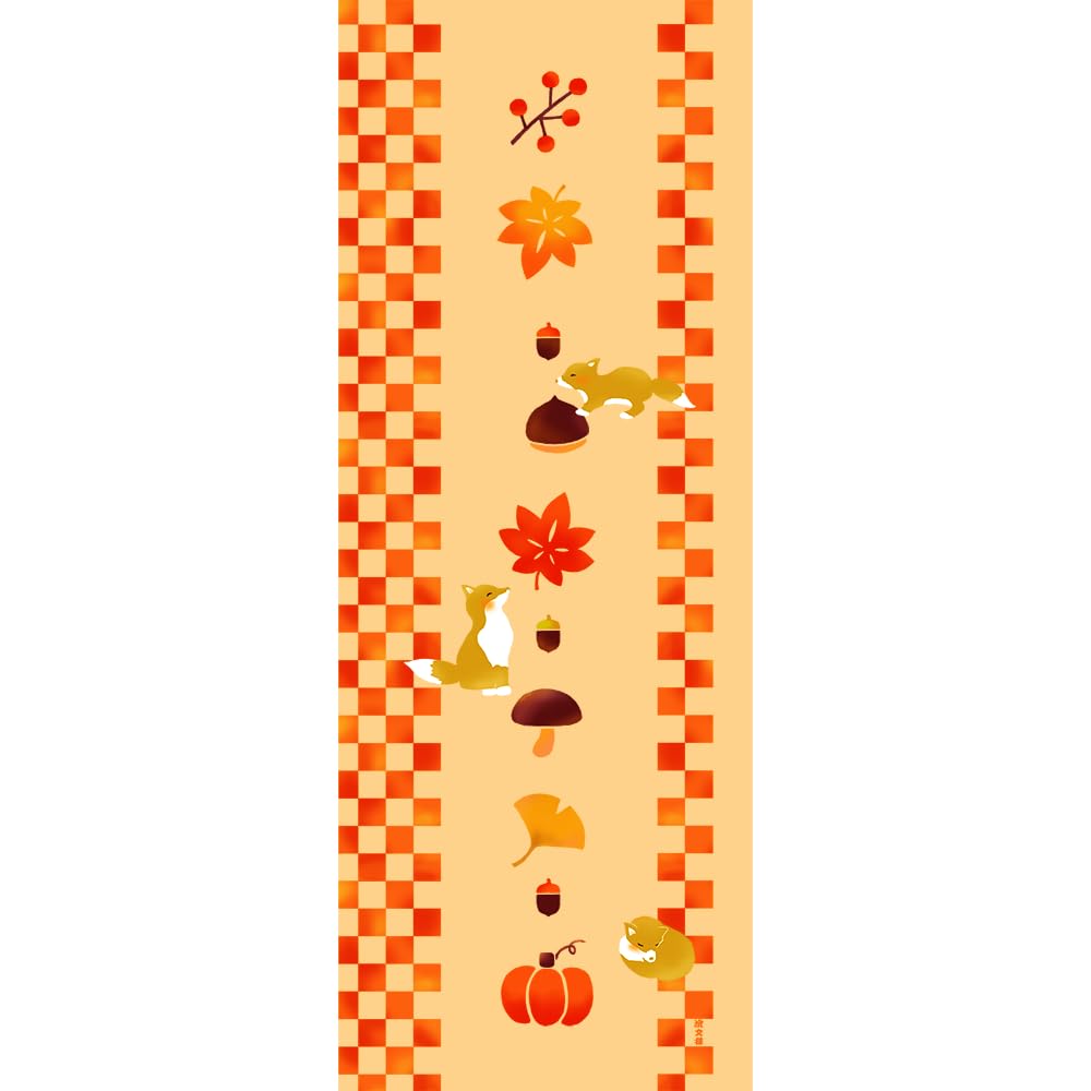 

Хлопковое полотенце для рук с рисунком «Хамамоньо» «Игра с осенью»