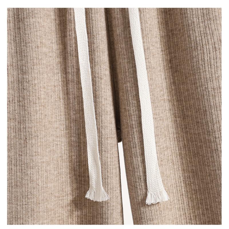 DIMANAF Plus Size Women Long Pants Thick Knitted Loose Casual Elastic Waist Lady Winter Autumn 2025