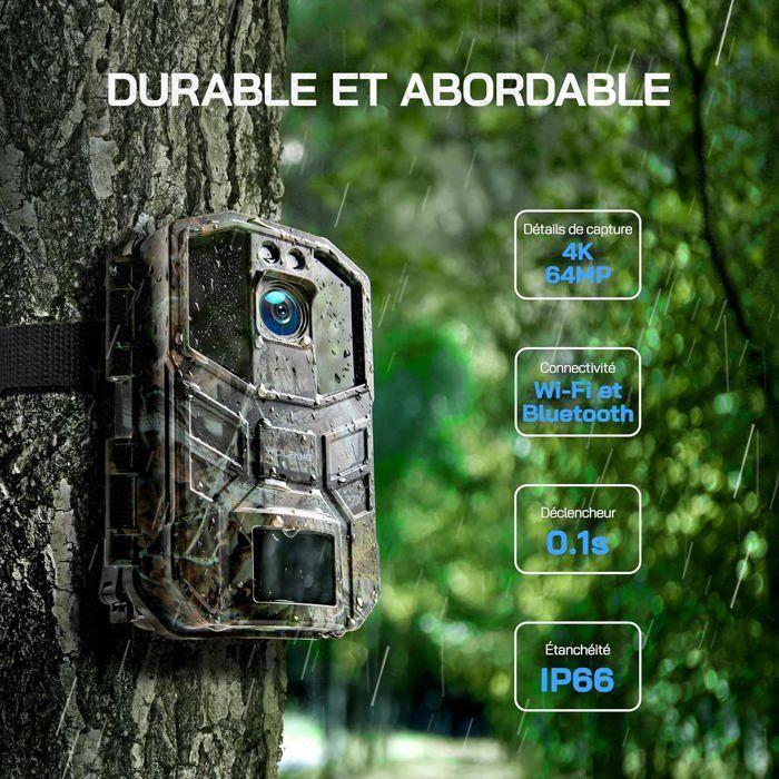 Caméra de Chasse - UNDERSCORE - WOLFANG - 4K - 64MP - Vision Nocturne IP66