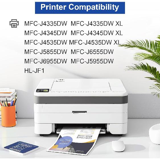 LC406XL Ink Cartridges High Yield Replacement for Brother LC406 LC406 XL 406XL Ink Cartridges for MFC-J4335DW MFC-J4345DW MFC-J4535DW MFC-J5855DW