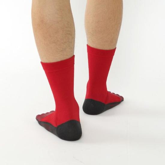 Tabio Football Sizes Black Five-Toe Socks, 25-27cm,