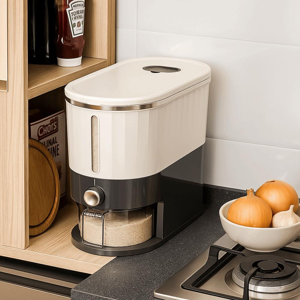 Visible Design Press Metering Rice Bucket Anti-Insect Flour Storage Bucket  Rice Storage