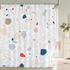 Modern Nordic Mosaic Pattern Shower Curtains Bathroom Polyester Bath Curtains Printing Shower Curtain Decor With Hooks Curtain