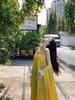 Seaside Resort Yellow Backless Spaghetti Strap A-line Summer Dress for Women