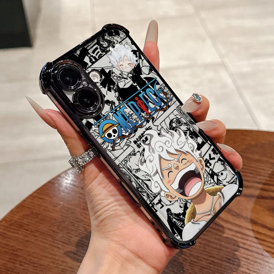 Anime Luffys Laughs Plating Phone Case For Xiaomi 15T 15 14 13 Poco M7 F7 F4 F5 X7 X6 X5 X3 Pro Ultra 4G 5G Anti Fall Airbag