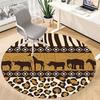 1pc African Giraffe Stripes Office Round Area Rug, Under Office Chairs Bedroom Living Room Home Decor, Room Deco