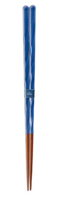 

KURABI Wooden Made in Dishwasher Comfortable Simple Design Chopsticks, 23cm, Japan, Non-slip Tips, Safe, Fit, Stylish, Cute, (Lapis Lazuli)