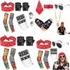 Kostium Cosplay Heavy Metal Rock z Okularami Przeciwsłonecznymi Dla Dorosłych i Dzieci