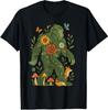 Floral Bigfoot Cottagecore Botanical Nature Lover Fairycore T-Shirt
