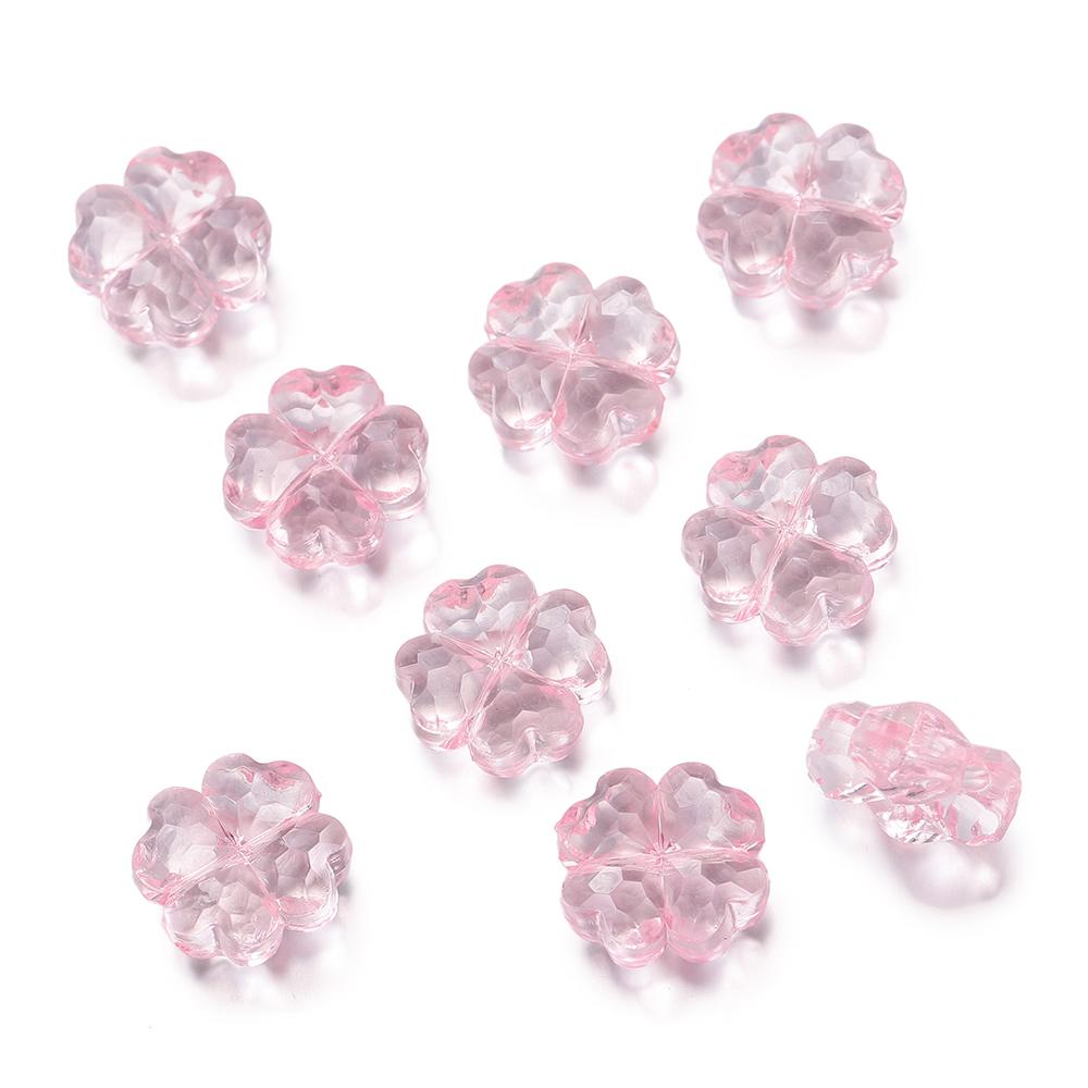 20pcs/Lots Acrylic Colored Bead DIY Bracelets Necklaces Flower Shape Spacer Loose Beads for Jewelry Making DIY Earring Supplies