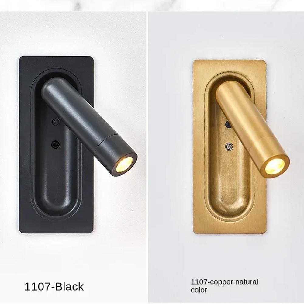 LED Wall Lamp Reading Light For Bedroom Hotel Bedside Spotlight Rotatable Lighting Nordic Modern High Quality Indoor Decoration