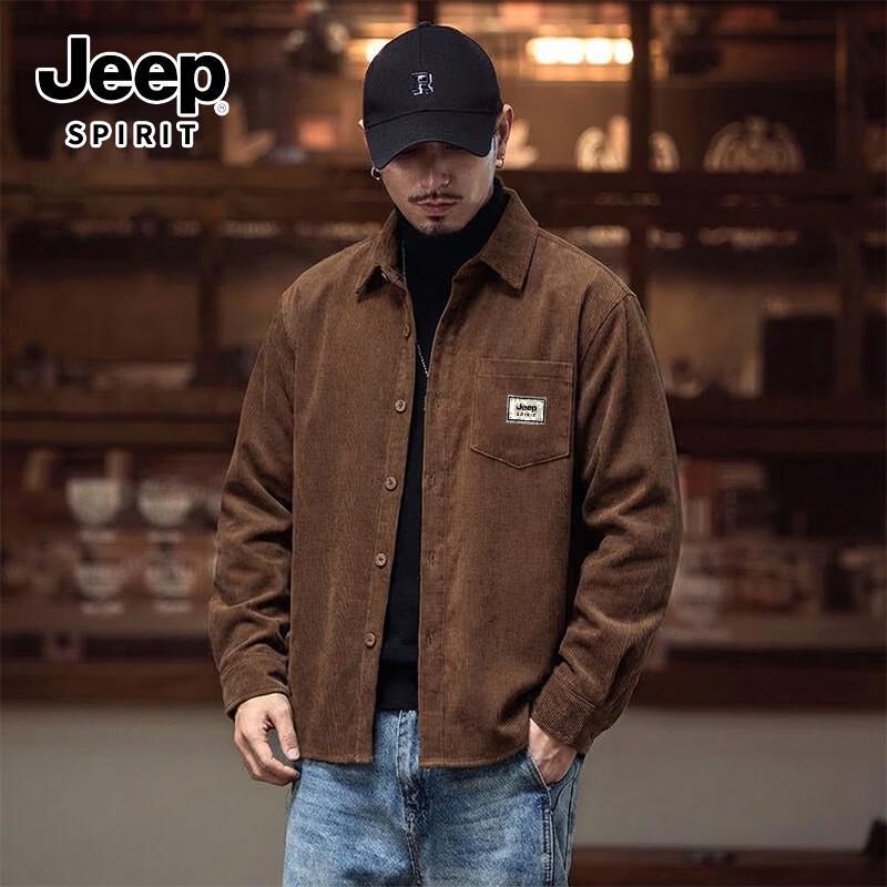Мужская повседневная вельветовая рубашка с длинным рукавом JEEP SPIRIT L