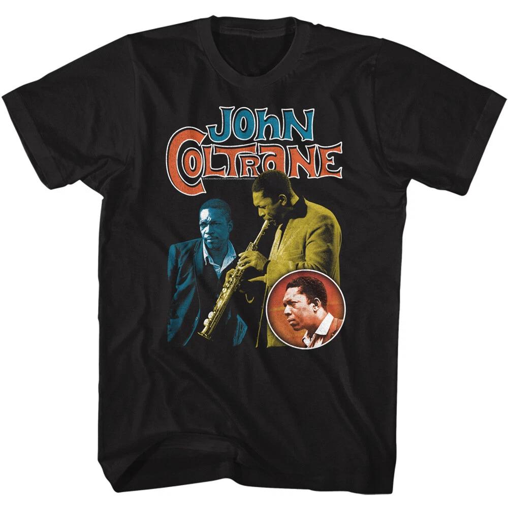John Coltrane 3 Photos American Jazz Saxophonist Men s T Shirt XL