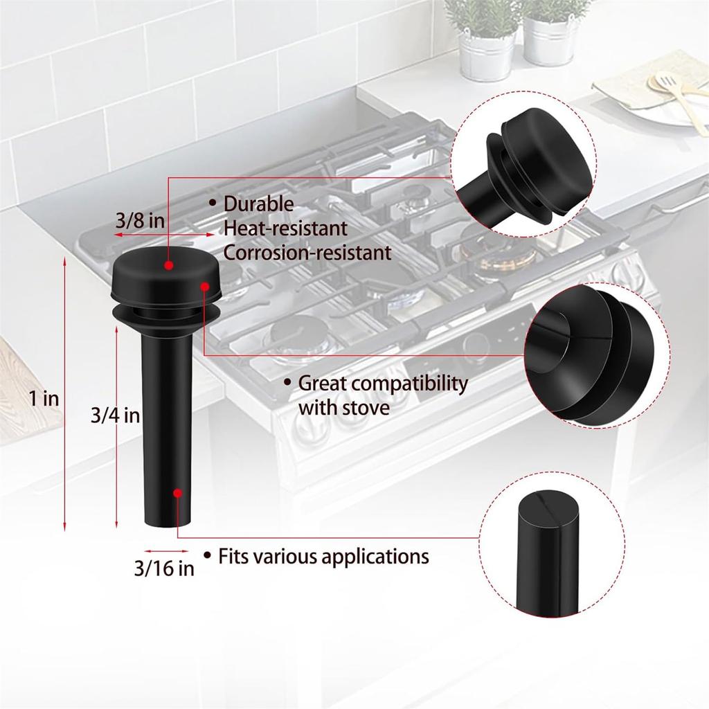 Pachet de 12 Tampoane de Înlocuire Picioare de Cauciuc Înlocuire Arzător Plită Picior Rugină Material Cauciuc Potrivit pentru Aragaz WB02X24790