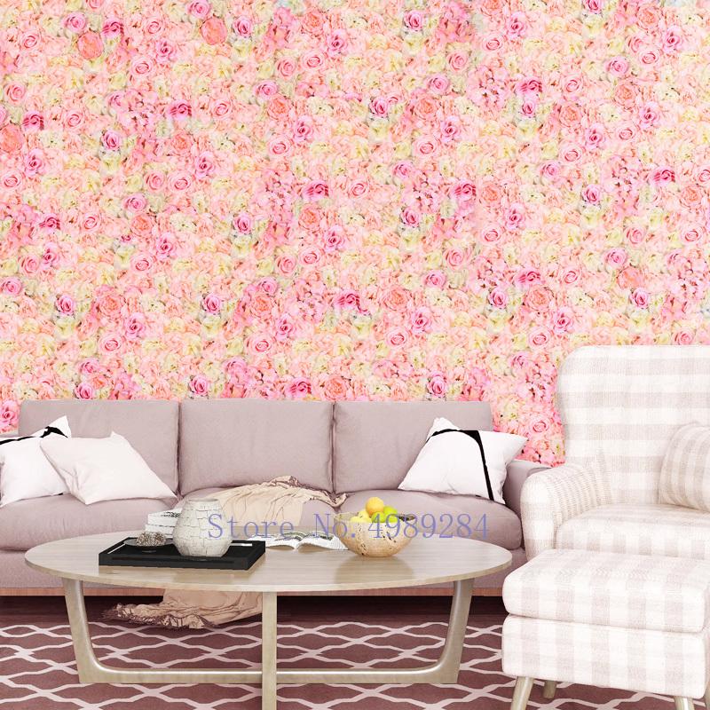 Silk Rose Flower Wall Home Decor Champagne Artificial Flower for Wedding Decoration Flower Wall Romantic Wedding Backdrop Decor