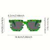 5pcs Retro Pixelated Glasses Lightweight Durable Plastic Frames for Po Booths Birthdays Bachelorette Parties Gaming Events
