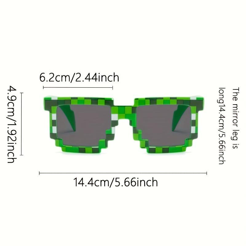 5pcs Retro Pixelated Glasses Lightweight Durable Plastic Frames for Po Booths Birthdays Bachelorette Parties Gaming Events