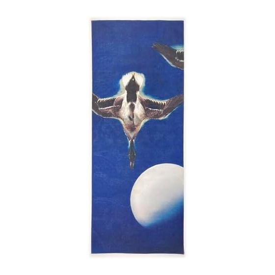 Ukiyo-e Tenugui Towel by Ryushi Kawabata, Southern Flying Birds Design, Made in Japan from Tokuoka Fabric