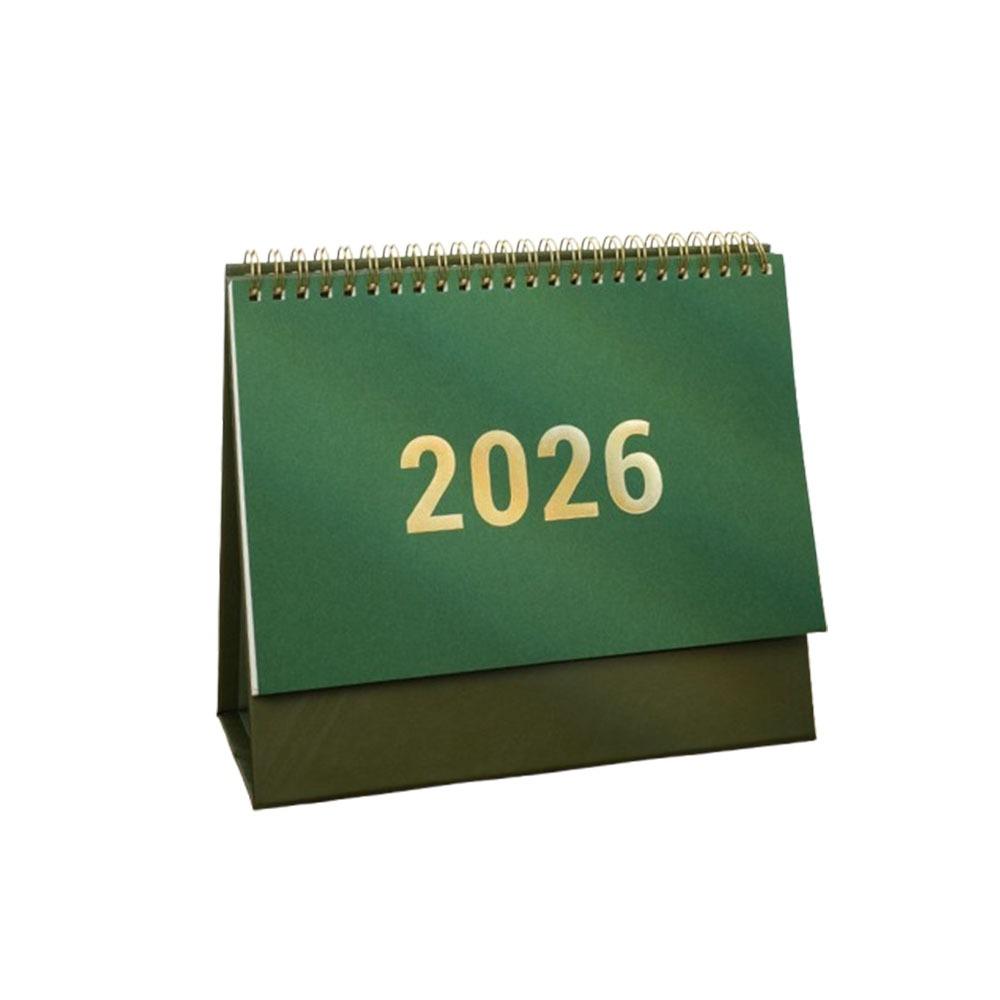 

Премиальный бумажный спиральный календарь Устойчивая основа Настольный перекидной календарь Канцелярские товары Ежедневник Домашний декор M Green