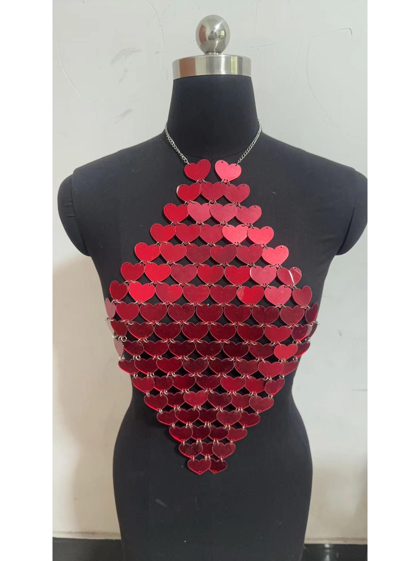 

Европейский и американский сексуальный акриловый жилет ручной работы на бретелях с открытой спиной One Size