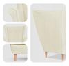 Wingback Armchair with Footrest Scandinavian Velvet Cream Light Hunter Family Furniture Beige