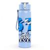 1PC Big Blue Number 67 Graffiti Print 750ml Color Plastic Sports Water Bottle Leakproof Flip Straw Lid Suitable for Sports Office Home Use