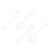 Babike Disposable Plastic Forks And Spoons, Individually Wrapped, Frosted Forks, Thickened Dessert Spoons, Transparent, 100 Pieces