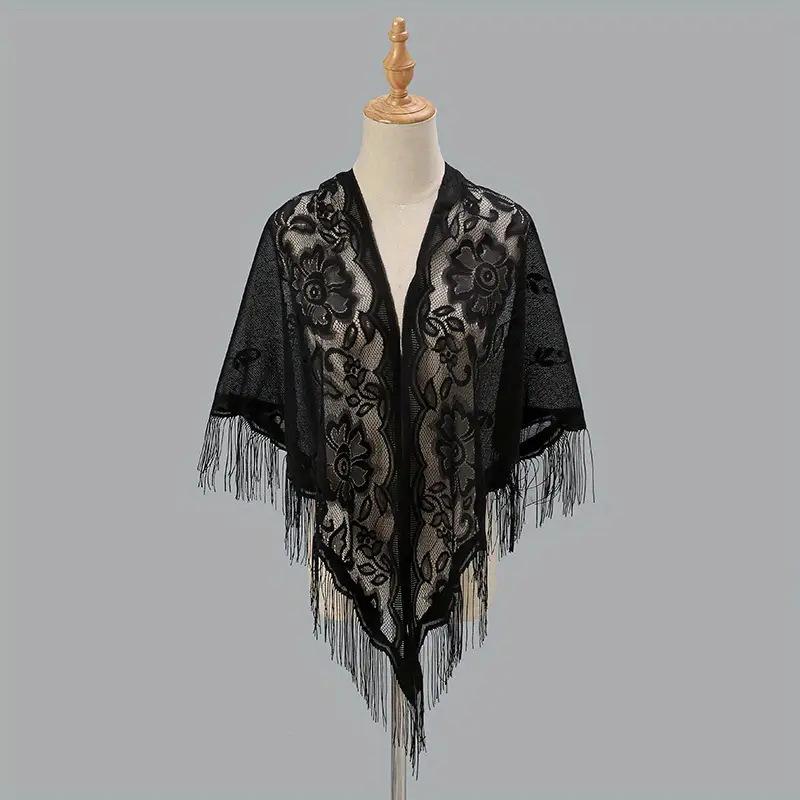 Lace Triangular Scarf Shawl Bride Bridesmaid Group Wedding Dress Banquet Shawl Triangular Scarf Women