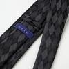 [Ogier] Men's 100% Silk Jacquard Tie, Regular Tie, Argyle Pattern, Gift, Business, Stylish, 8cm Width