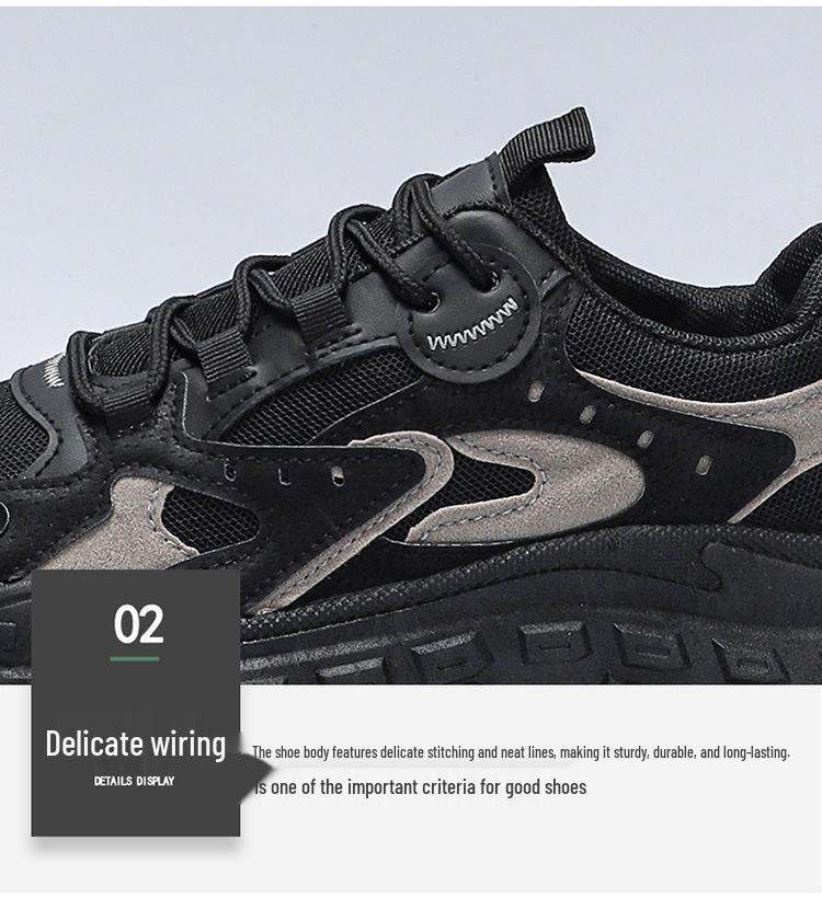 Men’s Breathable Mesh Work Shoes: Spring/Autumn Anti-Slip, Wear-Resistant Construction Sneakers.