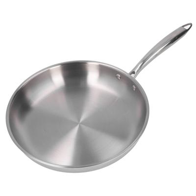 Tigaie antiaderentă, ușor de curățat, cu mâner lung, ustensile de gătit din oțel inoxidabil (28cm)