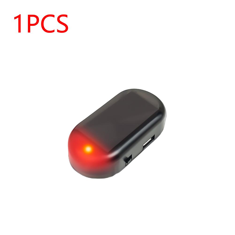 Solar Powered Car Fake Security Light Super Bright Red/Blue Simulated Dummy Alarm Light Wireless Anti-Theft Caution Signal Lamp