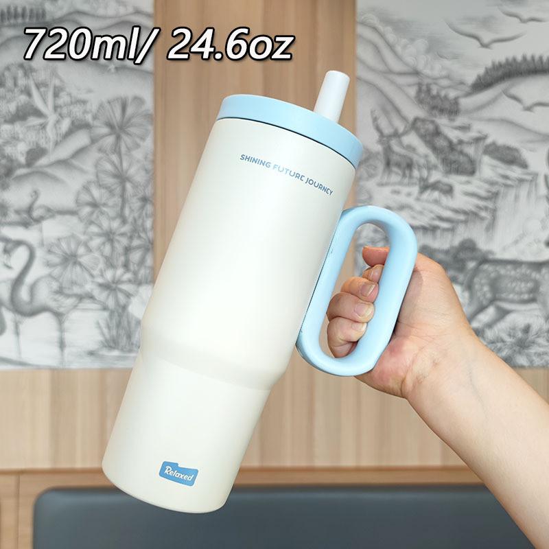 Insulated Travel Mug 720ml Stainless Steel Leakproof Cup For Office Use