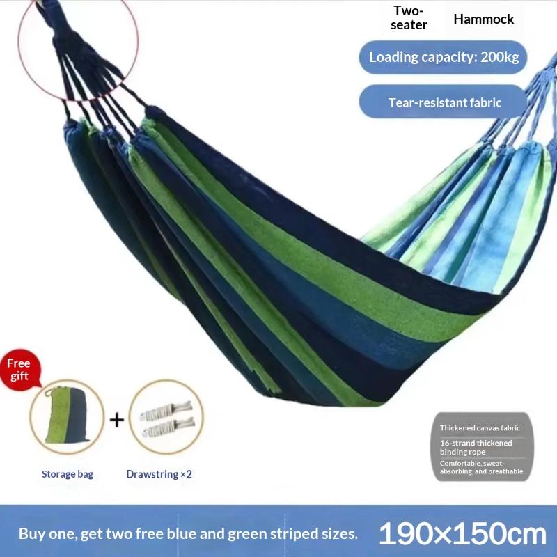 Adult Outdoor Swing, Thick Canvas Camping Hammock, Easy To Carry And Store, Making Your Outdoor Activities More Comfortable