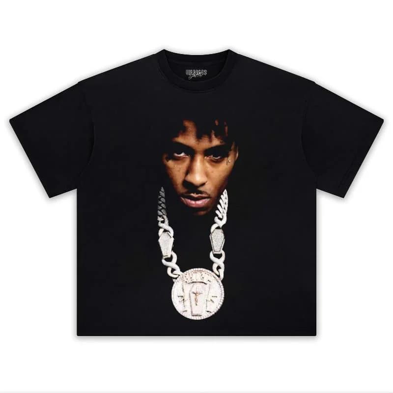 Rapper YoungBoy Never Broke Again Mens TShirt HipHop Vintage HighQuality Cotton Loose Short Sleeve Women And Men Tshirts